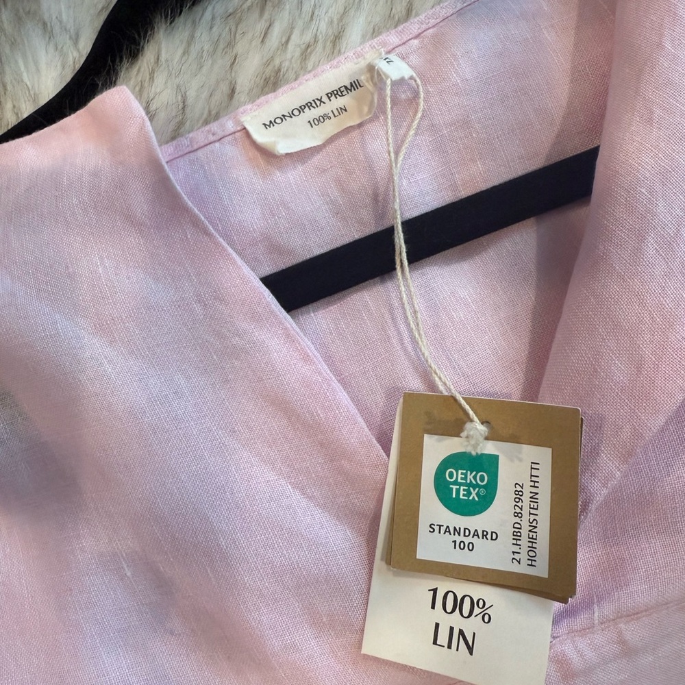 Pink Linen Women's Top